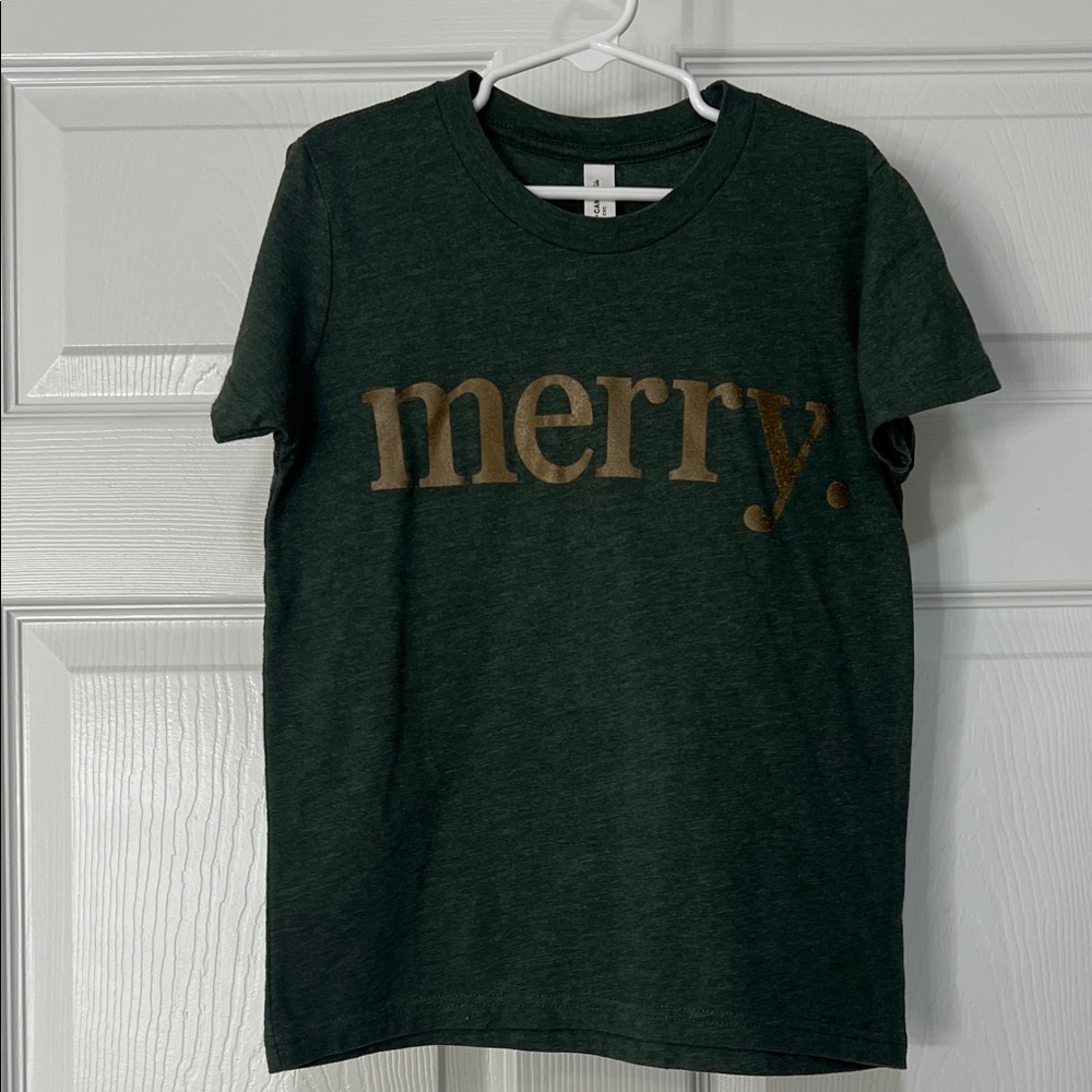 Kids' Short Sleeve Crewneck Tee in Dark Green